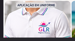 Camisa-polo branca com logo GLR bordado